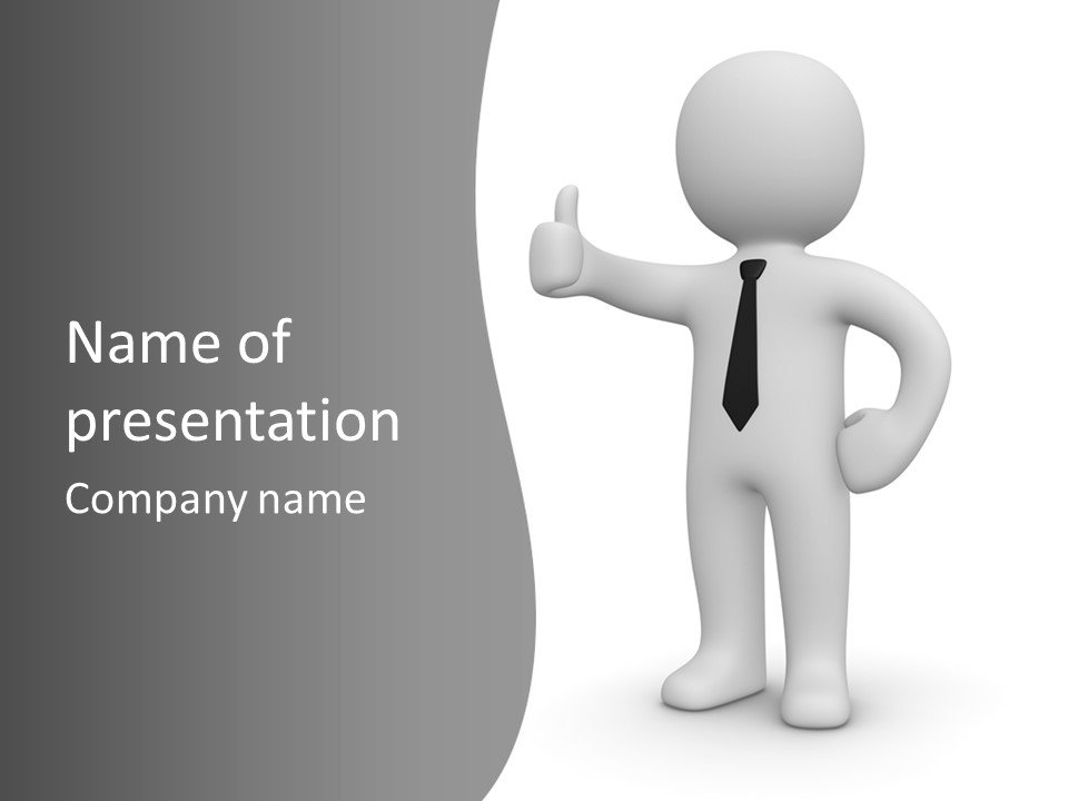 Thumb Duty Businesspeople PowerPoint Template