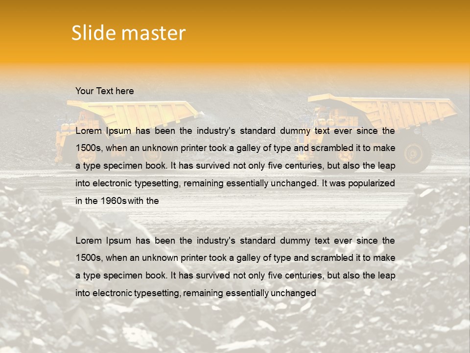 Business Coal Mining Mine PowerPoint Template