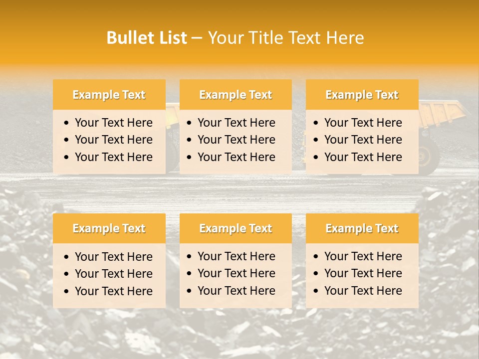 Business Coal Mining Mine PowerPoint Template