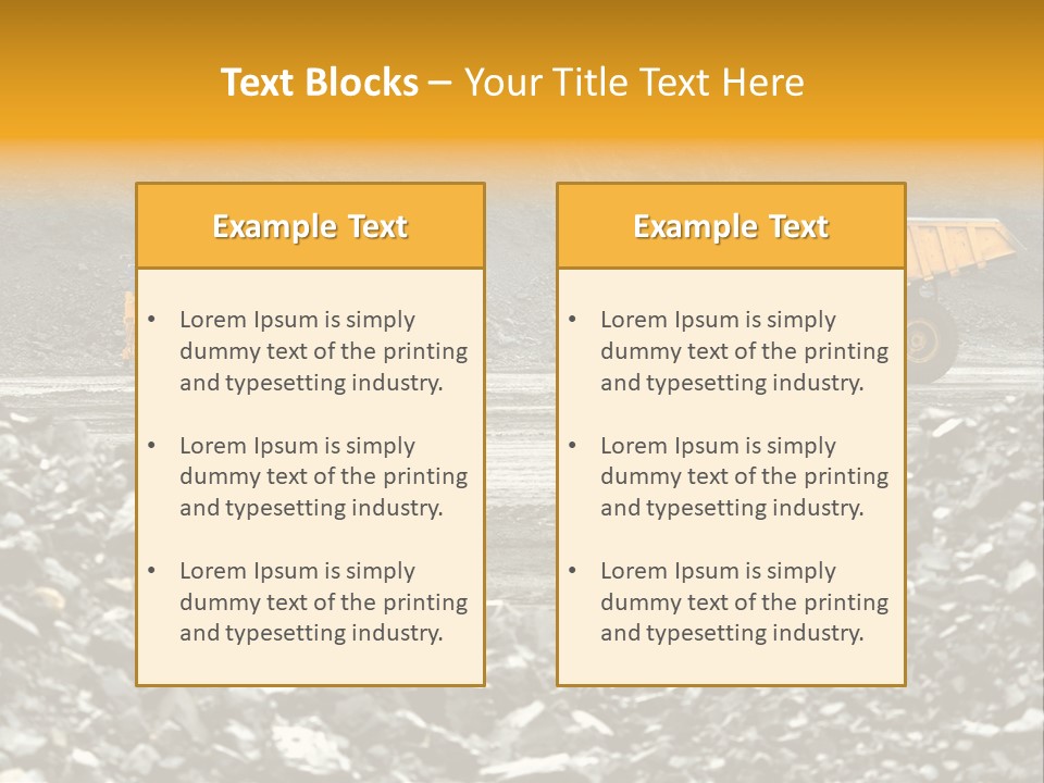 Business Coal Mining Mine PowerPoint Template