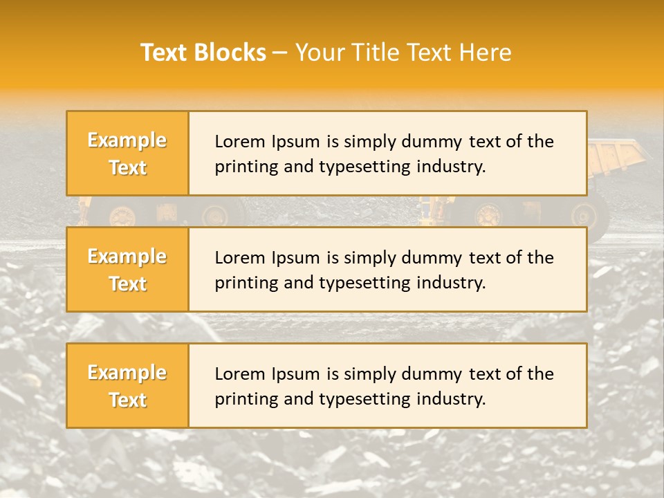 Business Coal Mining Mine PowerPoint Template