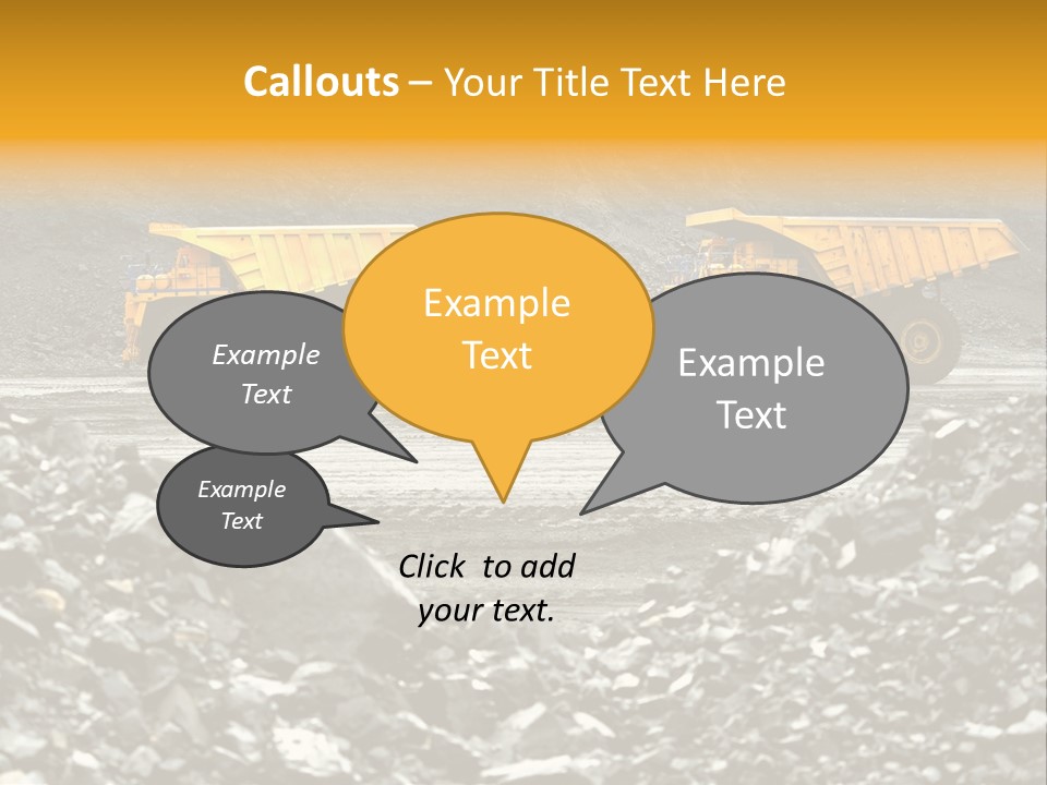 Business Coal Mining Mine PowerPoint Template