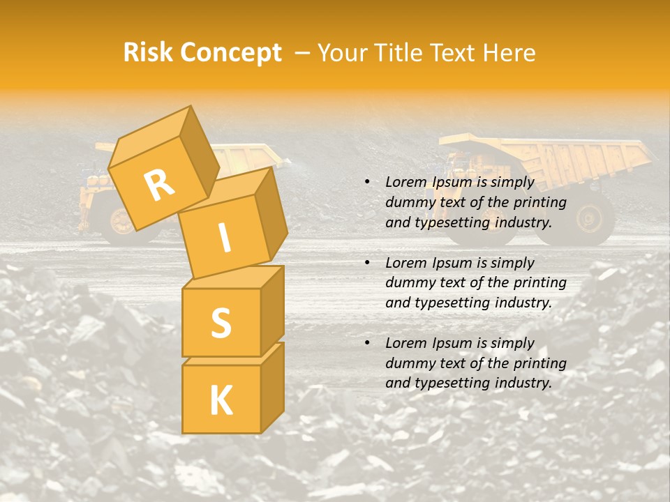 Business Coal Mining Mine PowerPoint Template