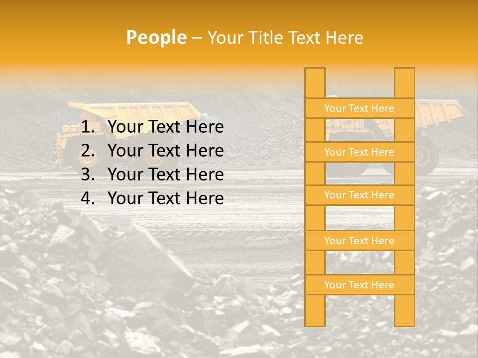Business Coal Mining Mine PowerPoint Template
