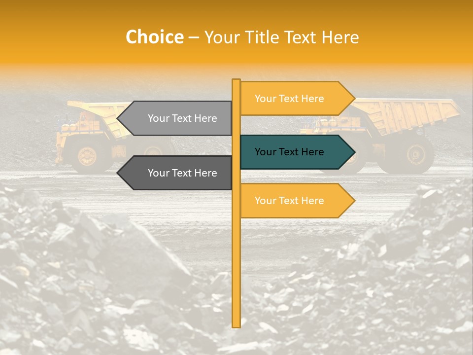 Business Coal Mining Mine PowerPoint Template