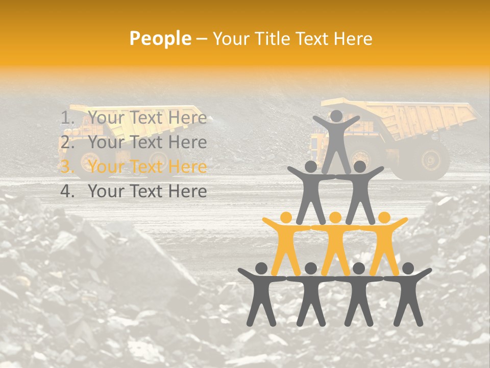 Business Coal Mining Mine PowerPoint Template