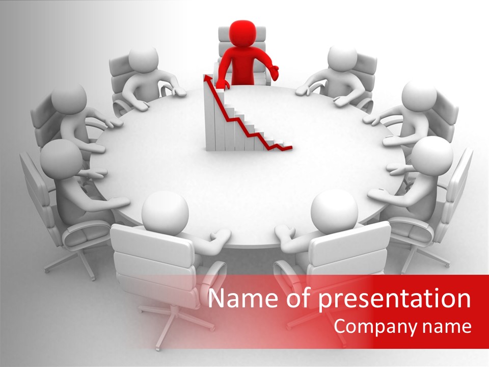 Blue Human Director PowerPoint Template