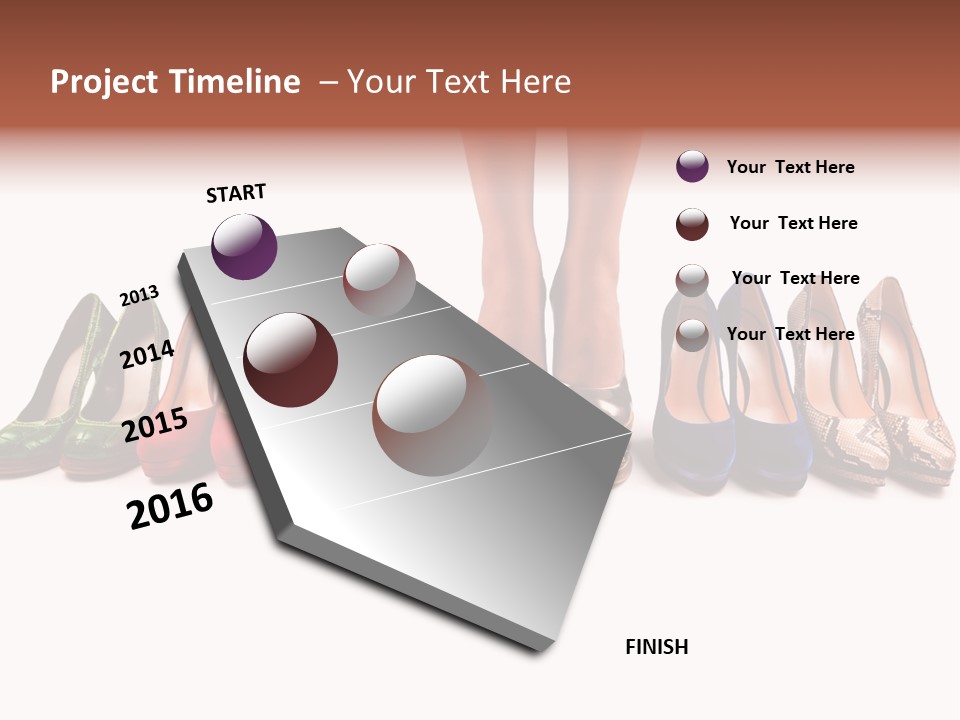 Isolated On White Beauty Foot PowerPoint Template