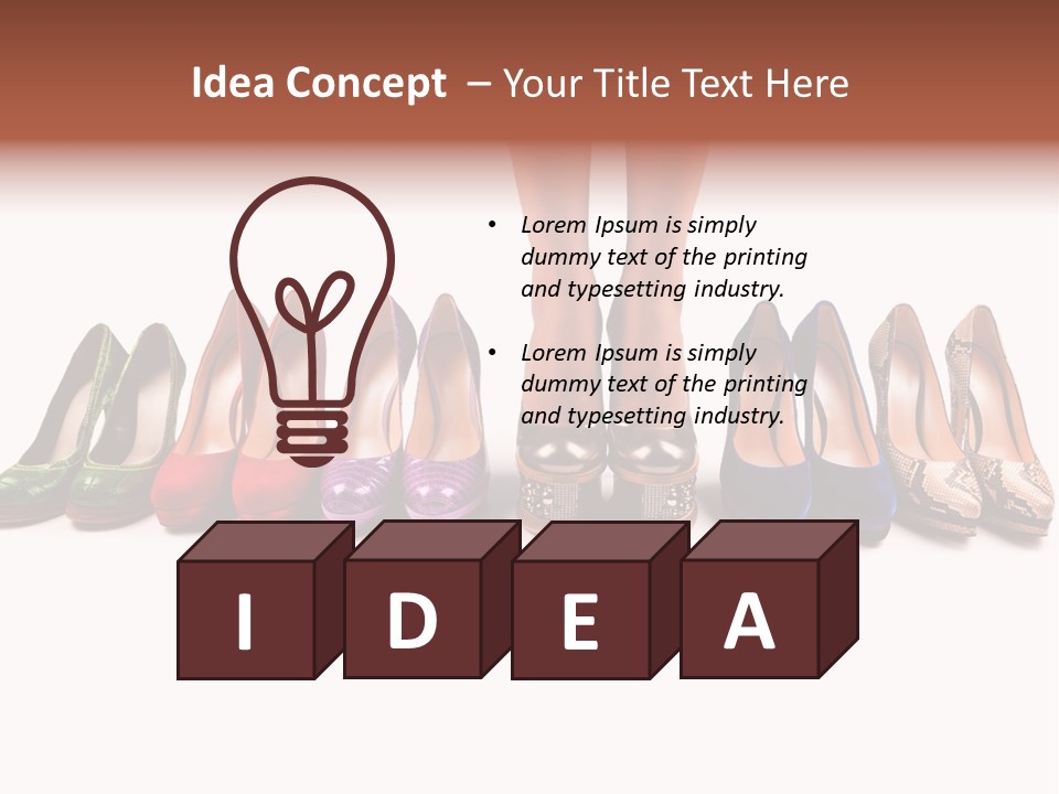 Isolated On White Beauty Foot PowerPoint Template