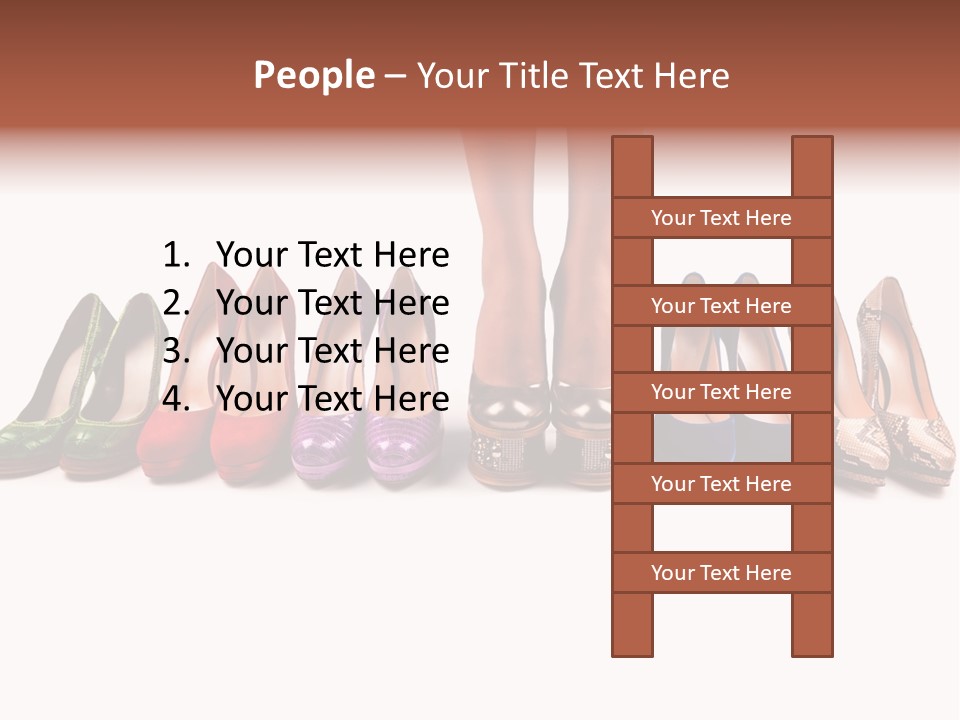 Isolated On White Beauty Foot PowerPoint Template