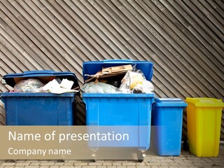 Background Waste Bins Dust PowerPoint Template