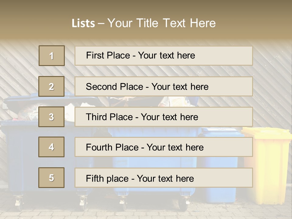 Background Waste Bins Dust PowerPoint Template