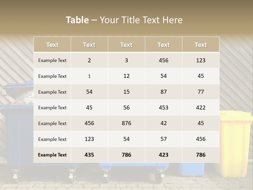 Background Waste Bins Dust PowerPoint Template