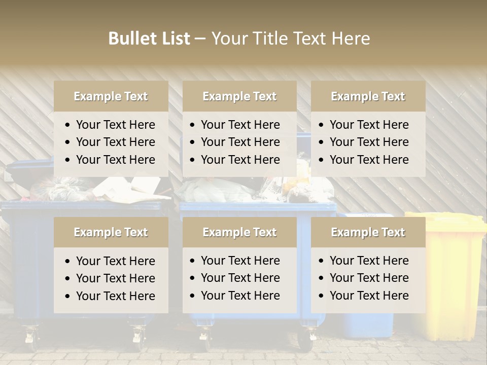 Background Waste Bins Dust PowerPoint Template
