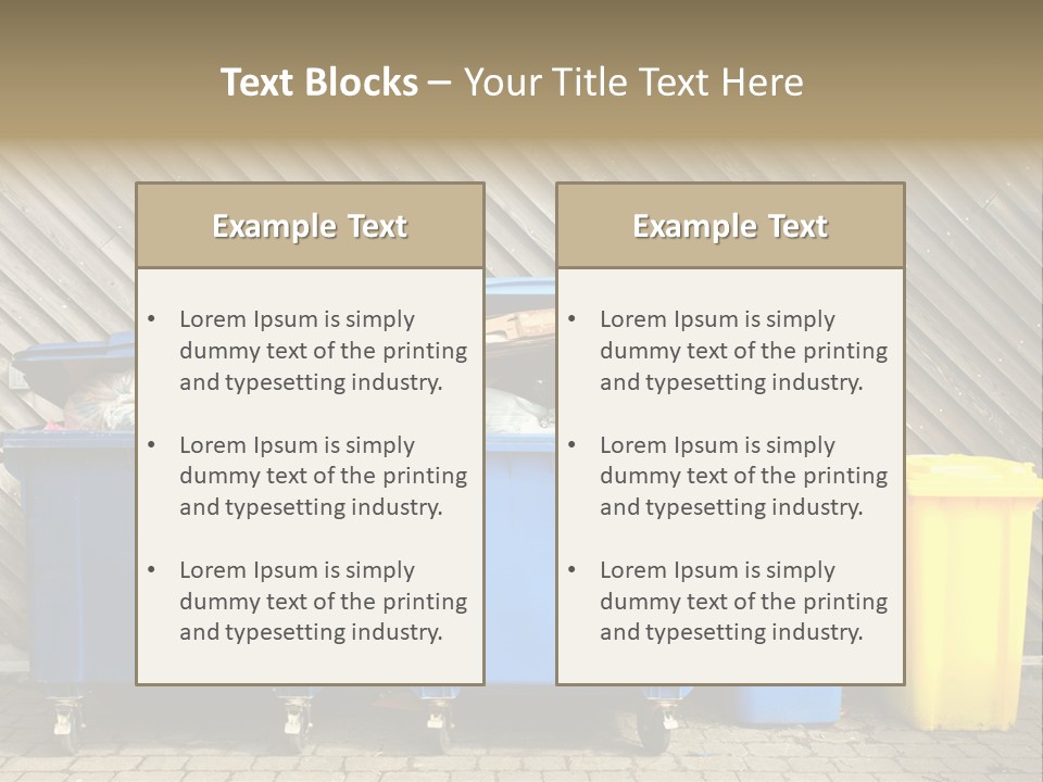 Background Waste Bins Dust PowerPoint Template