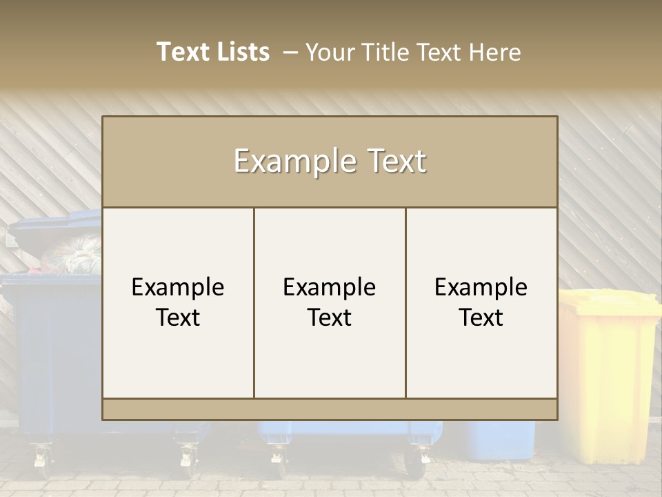 Background Waste Bins Dust PowerPoint Template