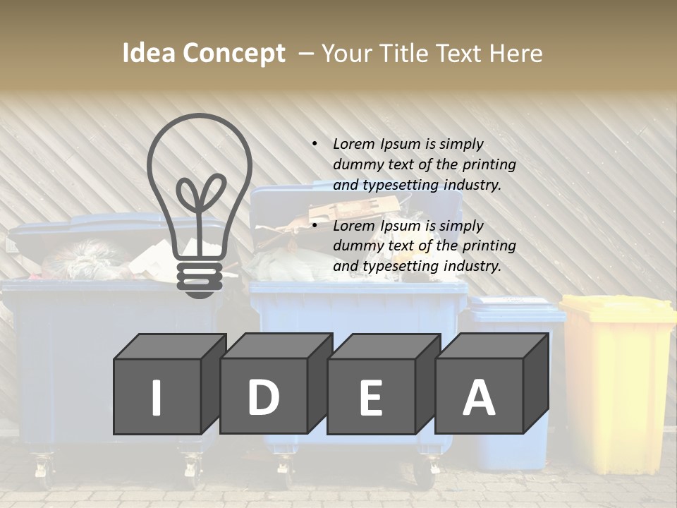 Background Waste Bins Dust PowerPoint Template