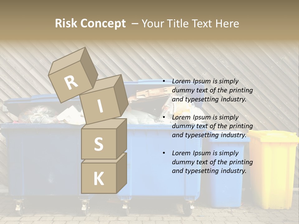 Background Waste Bins Dust PowerPoint Template