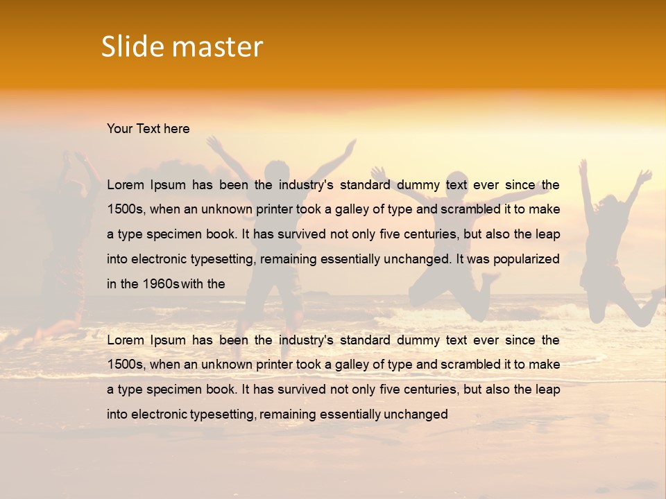 Holiday Together Jump PowerPoint Template