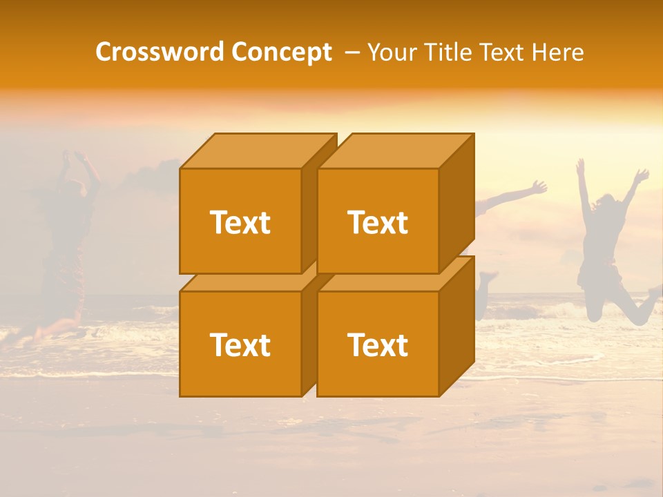 Holiday Together Jump PowerPoint Template