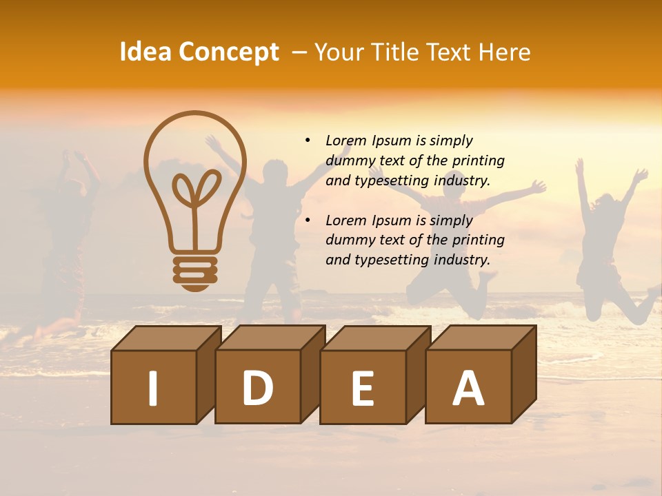 Holiday Together Jump PowerPoint Template