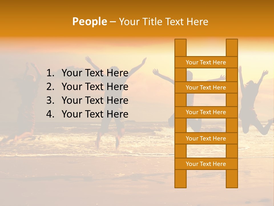 Holiday Together Jump PowerPoint Template