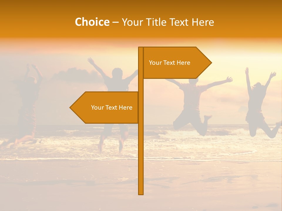 Holiday Together Jump PowerPoint Template