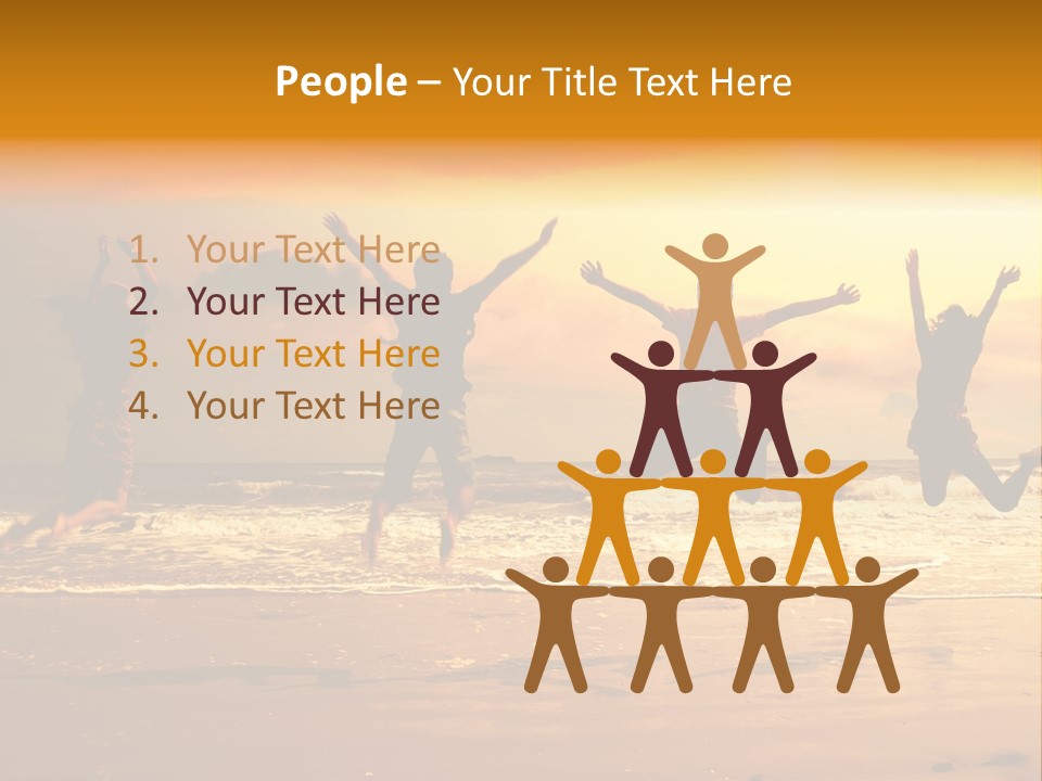 Holiday Together Jump PowerPoint Template