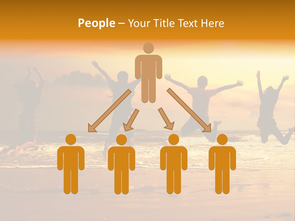 Holiday Together Jump PowerPoint Template