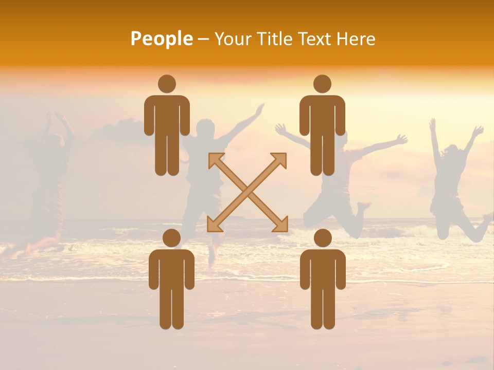 Holiday Together Jump PowerPoint Template