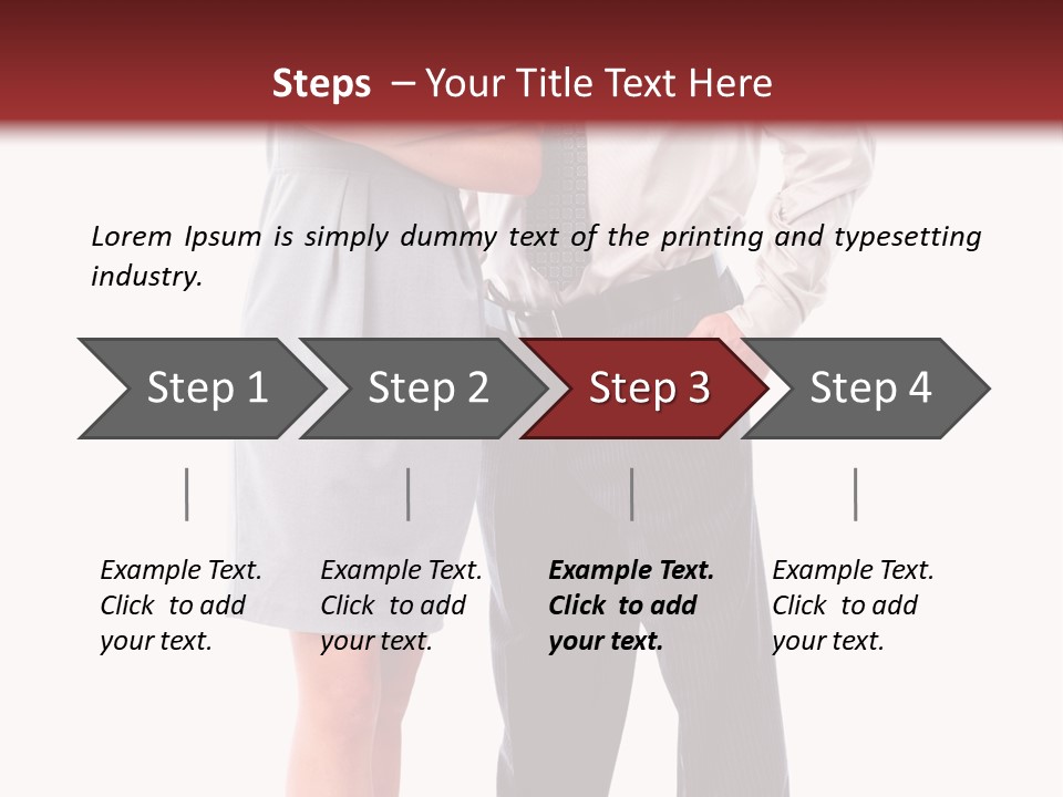 Portrait Team Four PowerPoint Template