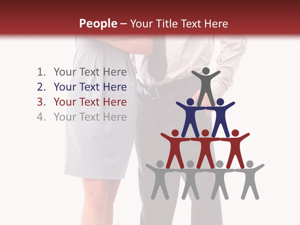 Portrait Team Four PowerPoint Template