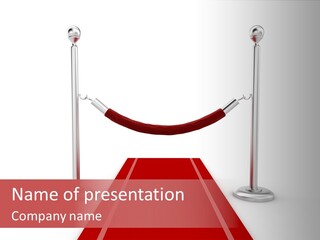 Staircase Line Theater PowerPoint Template