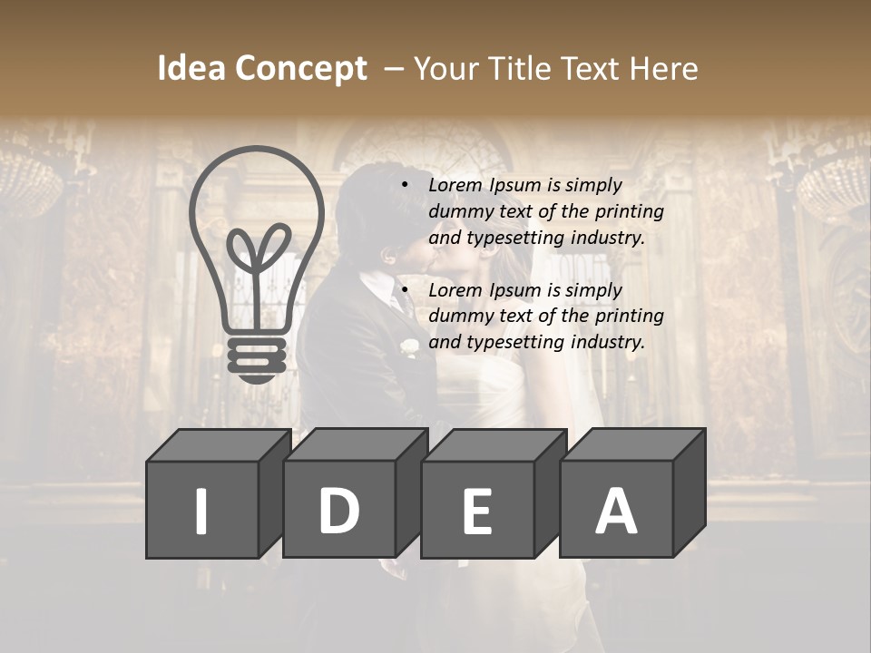 Love Girl Bride PowerPoint Template