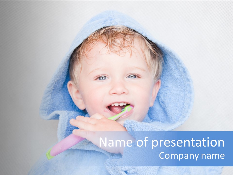 Health Mouth Boy PowerPoint Template