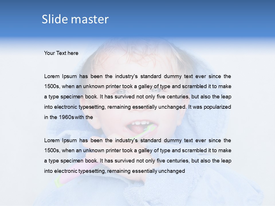 Health Mouth Boy PowerPoint Template