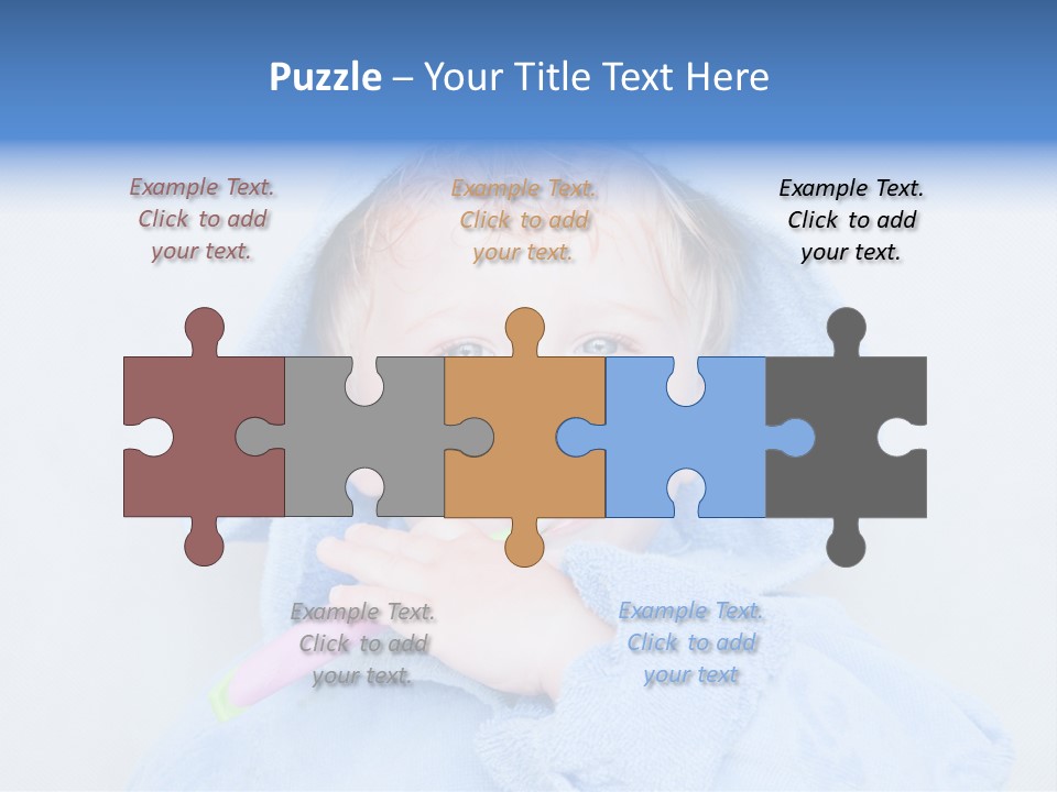 Health Mouth Boy PowerPoint Template