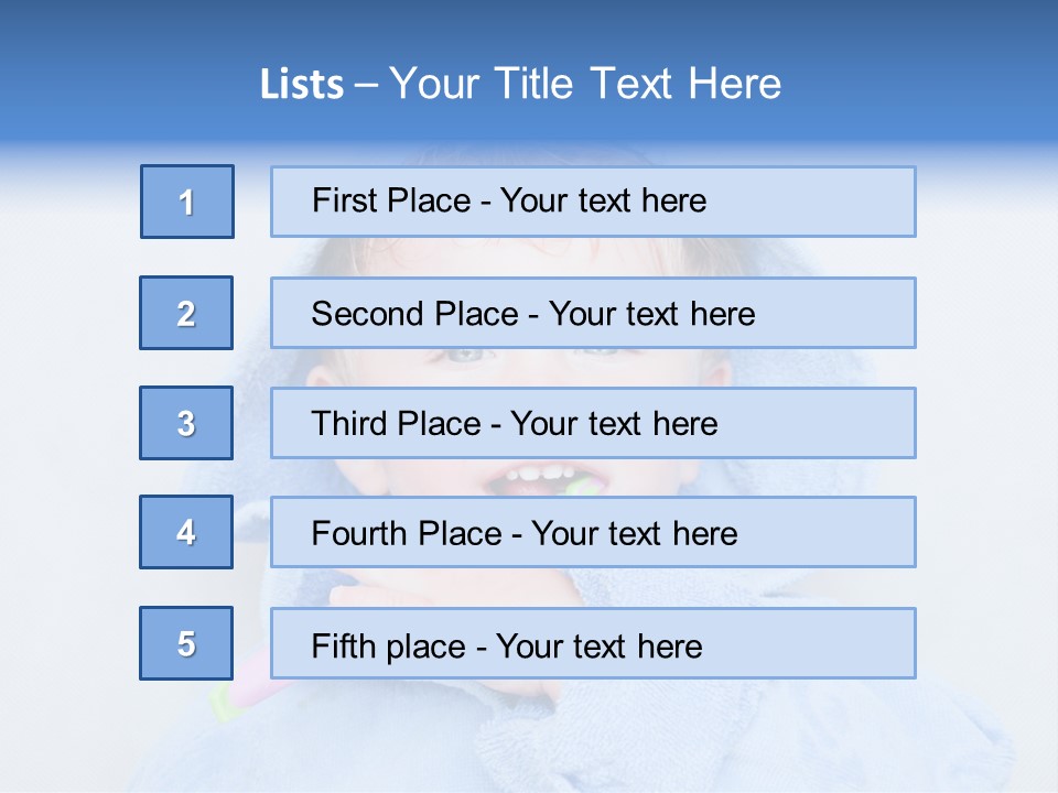 Health Mouth Boy PowerPoint Template