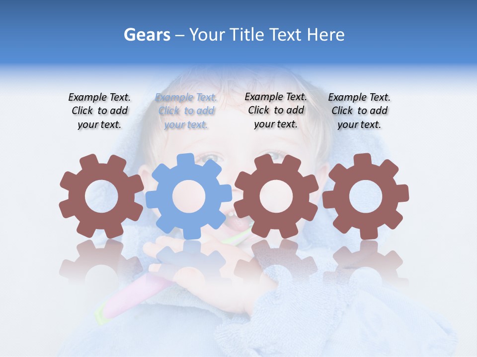 Health Mouth Boy PowerPoint Template