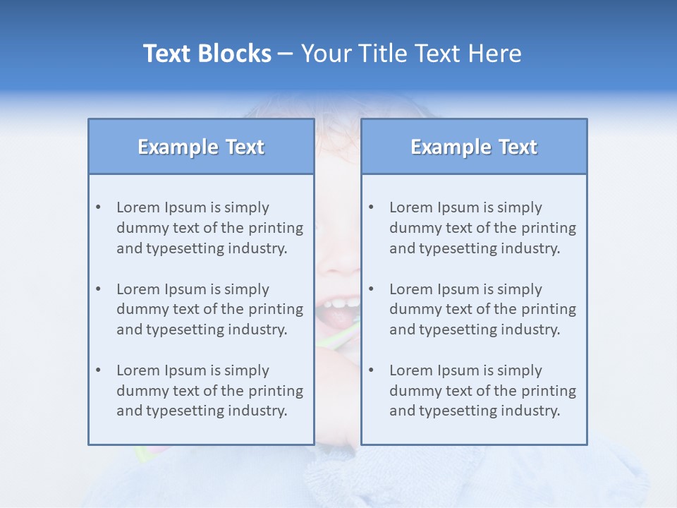 Health Mouth Boy PowerPoint Template
