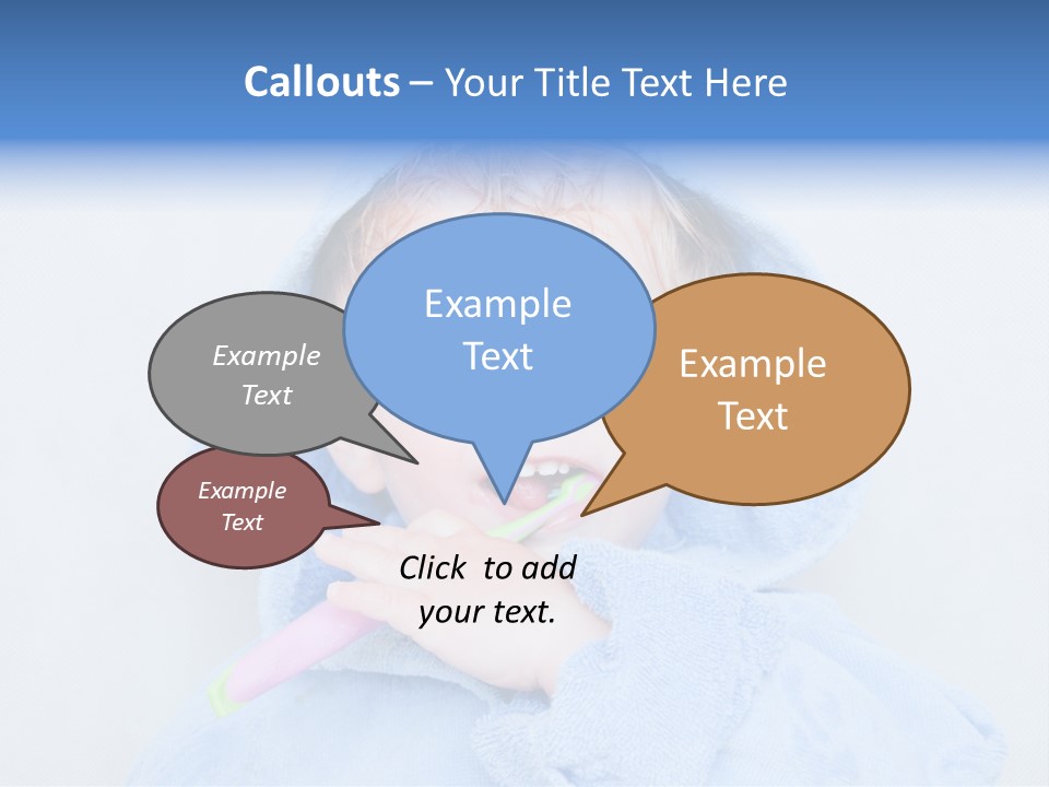 Health Mouth Boy PowerPoint Template