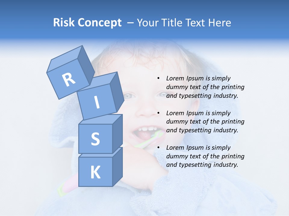 Health Mouth Boy PowerPoint Template