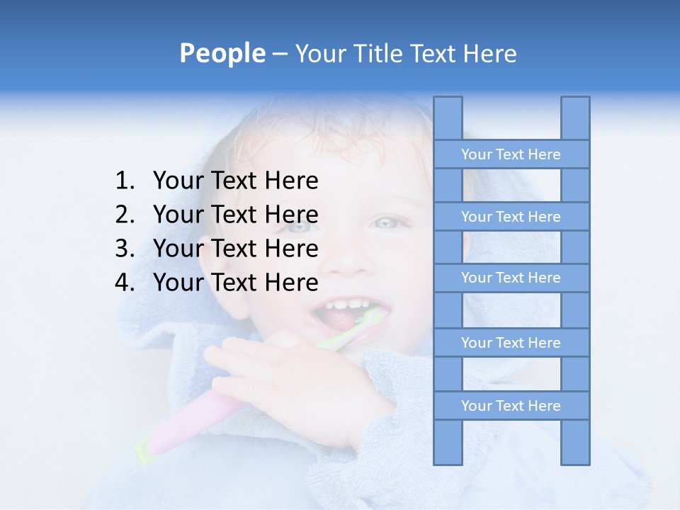 Health Mouth Boy PowerPoint Template