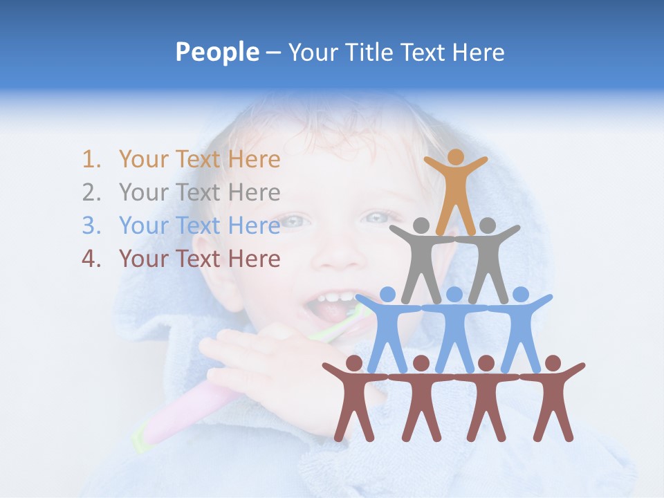 Health Mouth Boy PowerPoint Template