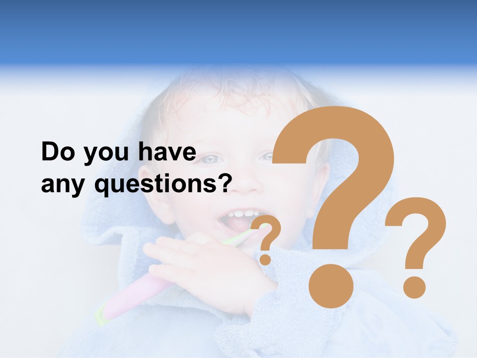 Health Mouth Boy PowerPoint Template