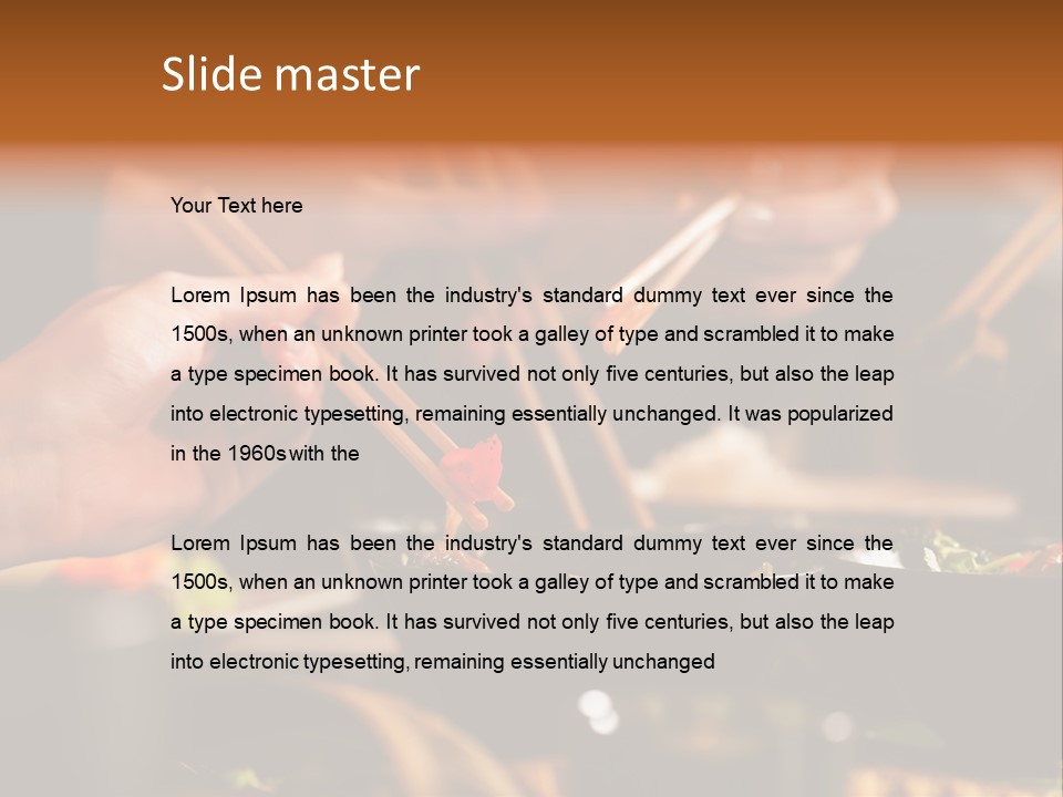 Women Thai Restaurant Hand PowerPoint Template