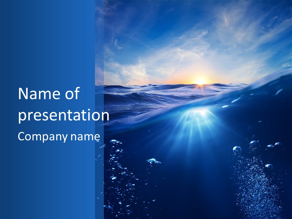 Beneath Scuba Below PowerPoint Template