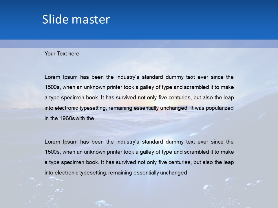 Beneath Scuba Below PowerPoint Template