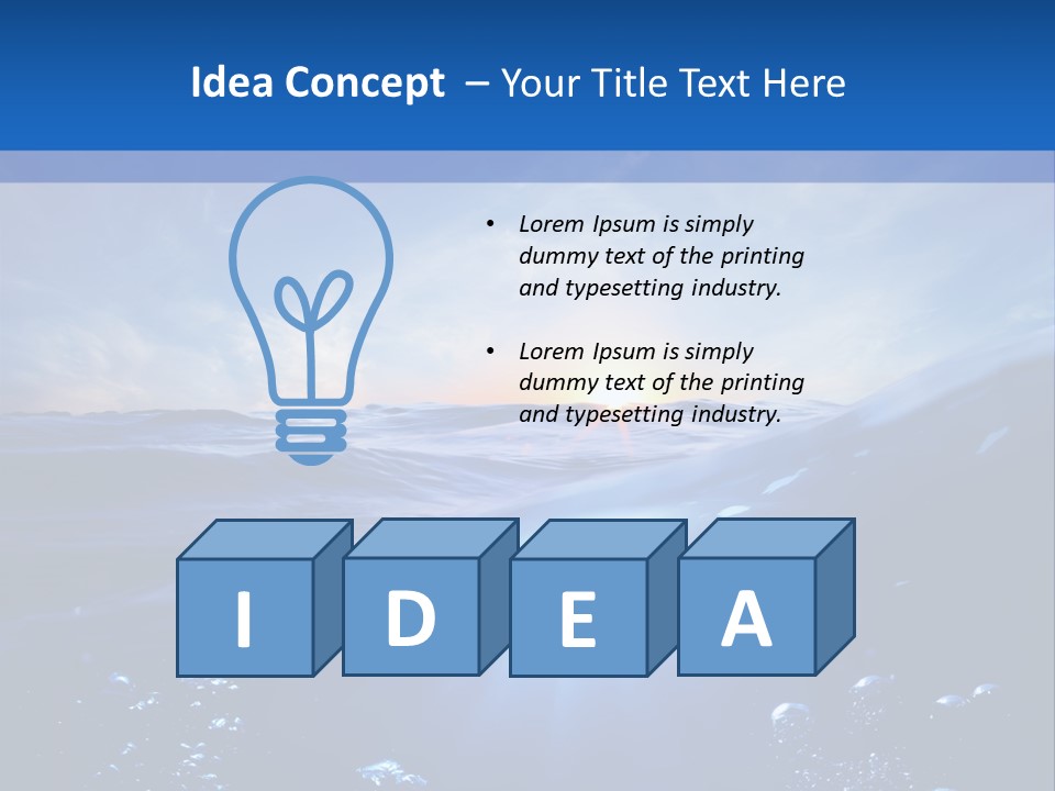 Beneath Scuba Below PowerPoint Template