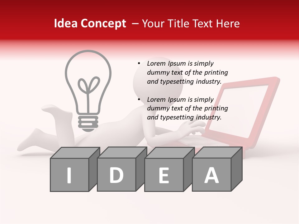 Human Happy Keyboard PowerPoint Template